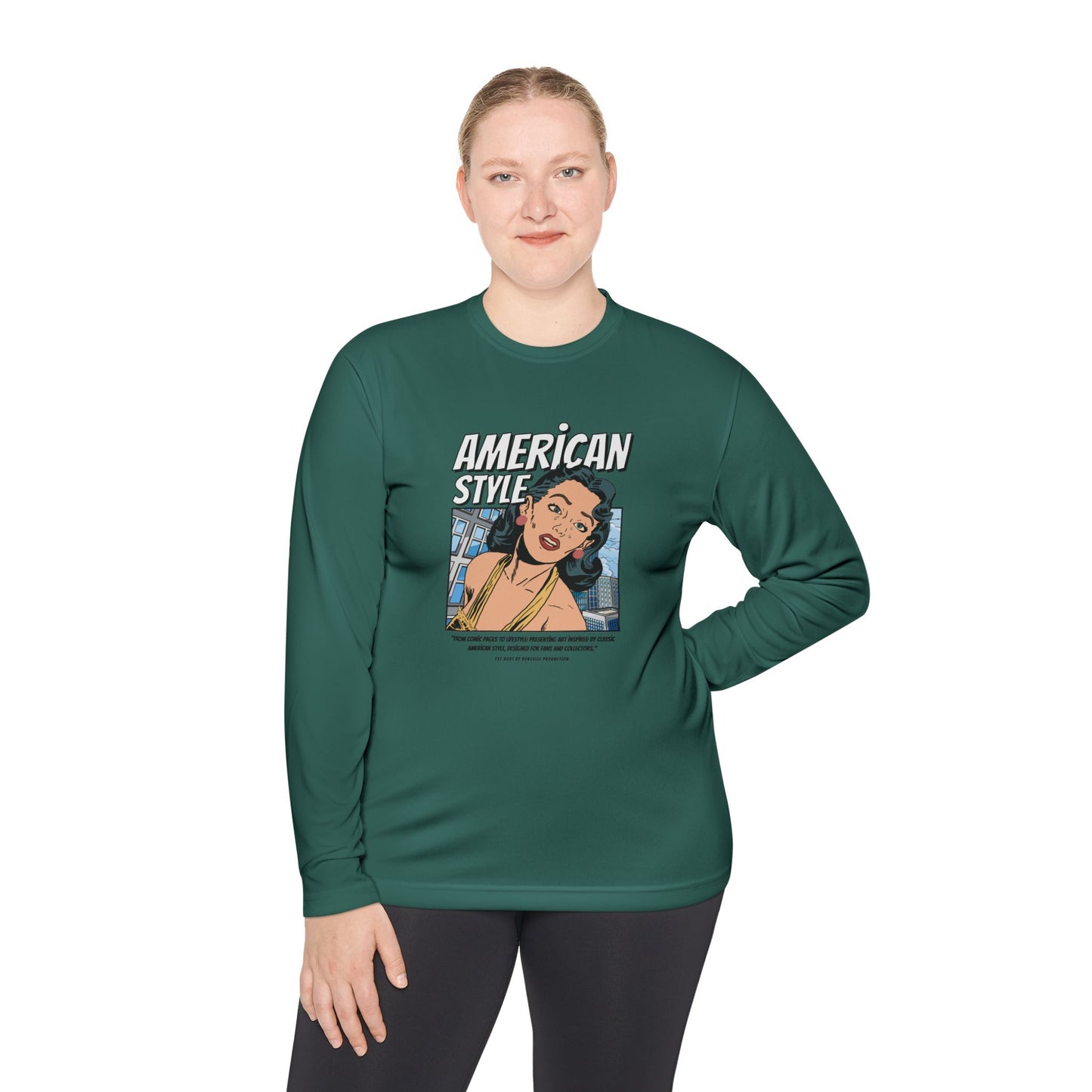 Vintage American Style Unisex Lightweight Long Sleeve Tee