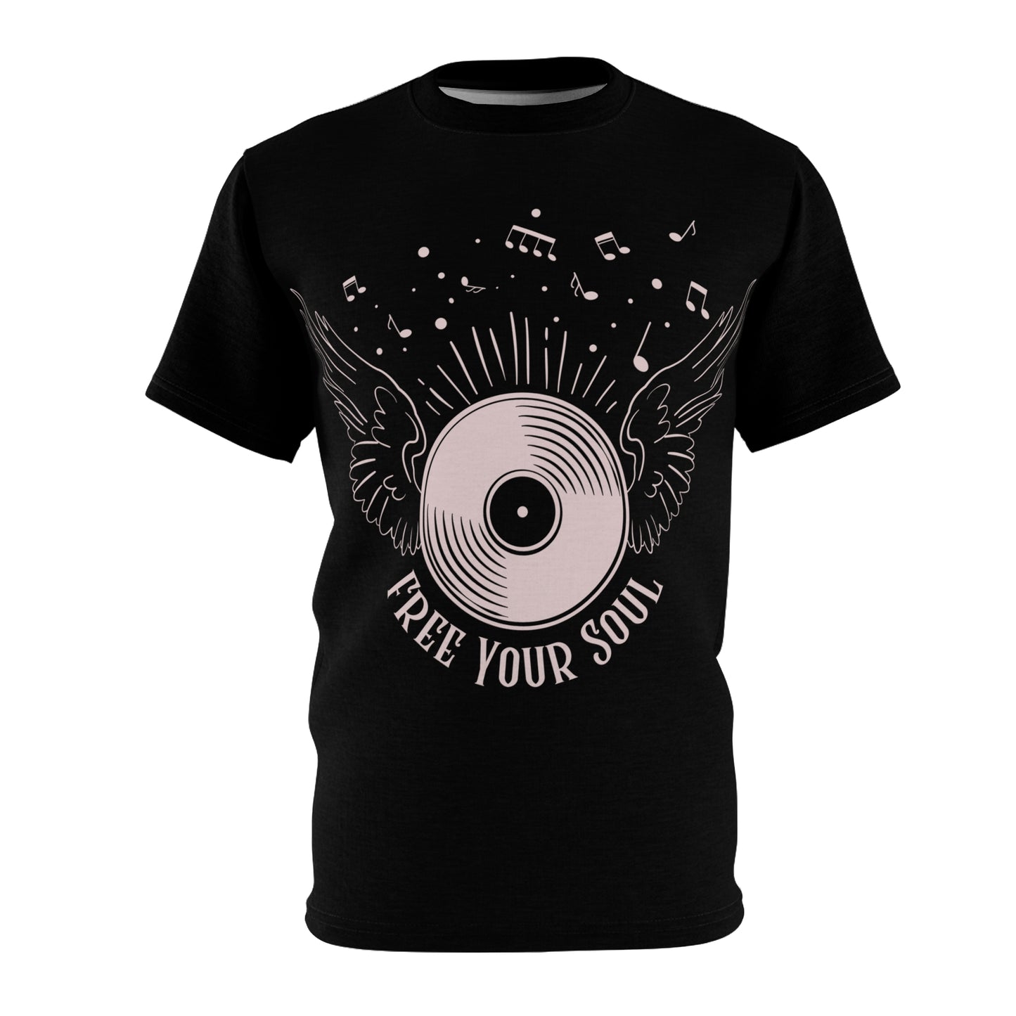 Music-Inspired Unisex Cut & Sew Tee - 'Free Your Soul' Graphic T-Shirt