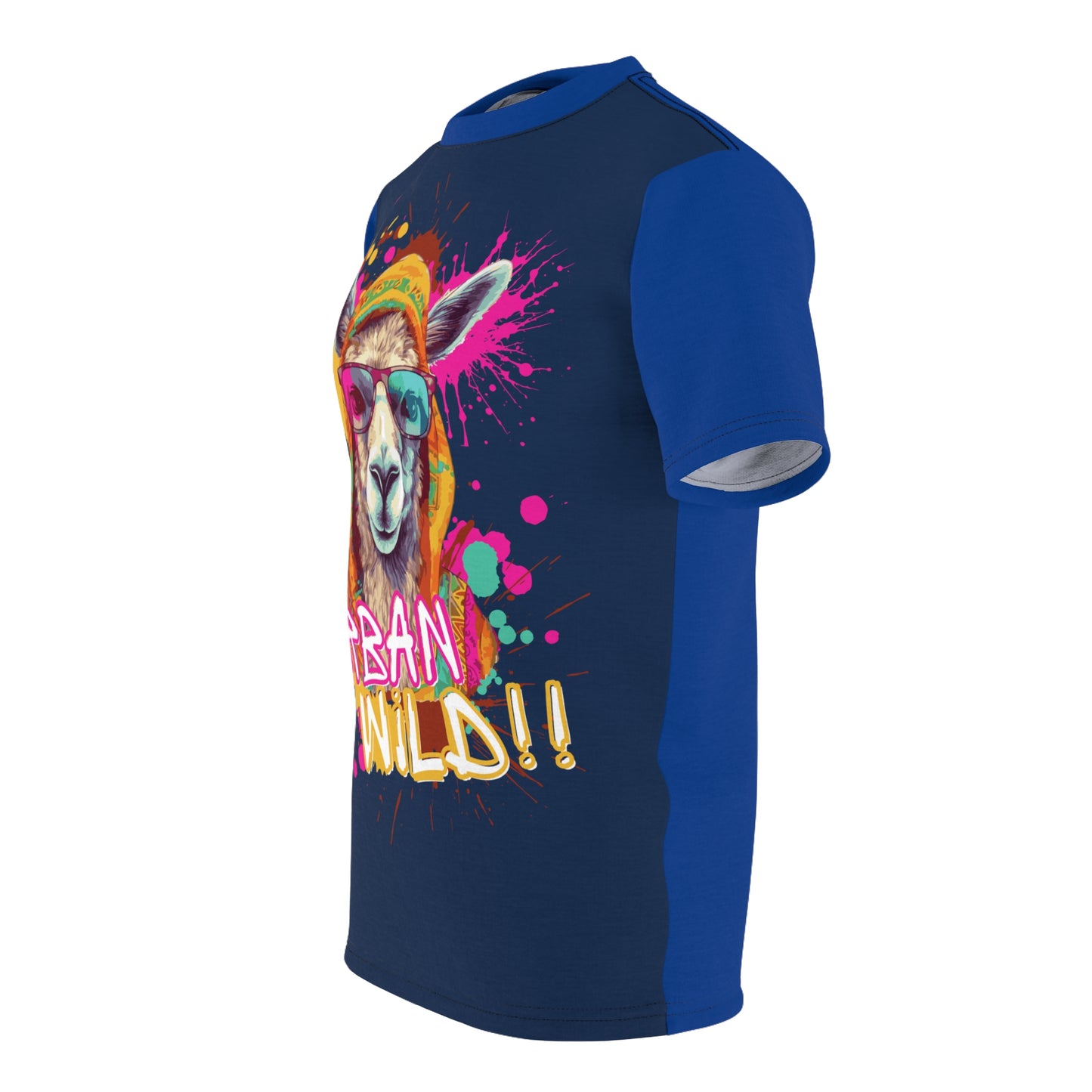 Urban Wild Unisex Cut & Sew Tee - Fun and Colorful Llama Design