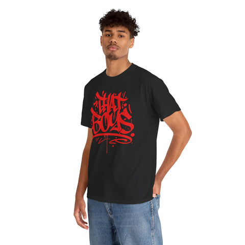 Graffiti Style Unisex Heavy Cotton Tee - "That Boys" Urban Streetwear