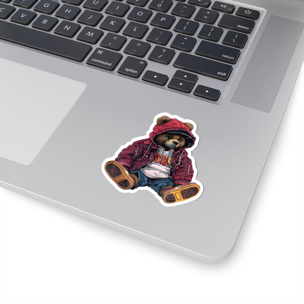 Cool Bear Kiss-Cut Stickers - Trendy Bear Design for Laptops and Notebooks